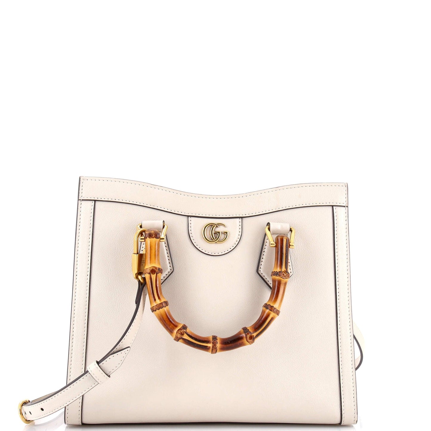 Diana NM Bamboo Handle Tote Leather Small