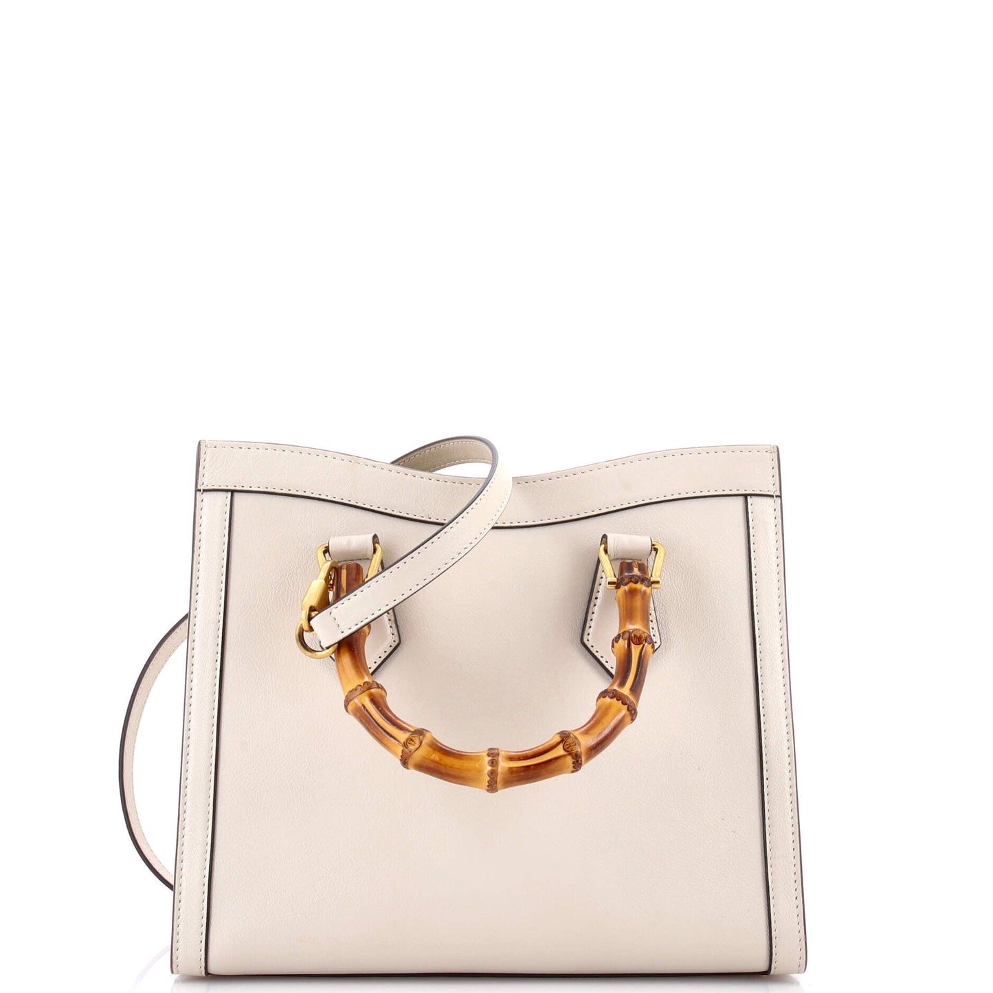 Diana NM Bamboo Handle Tote Leather Small