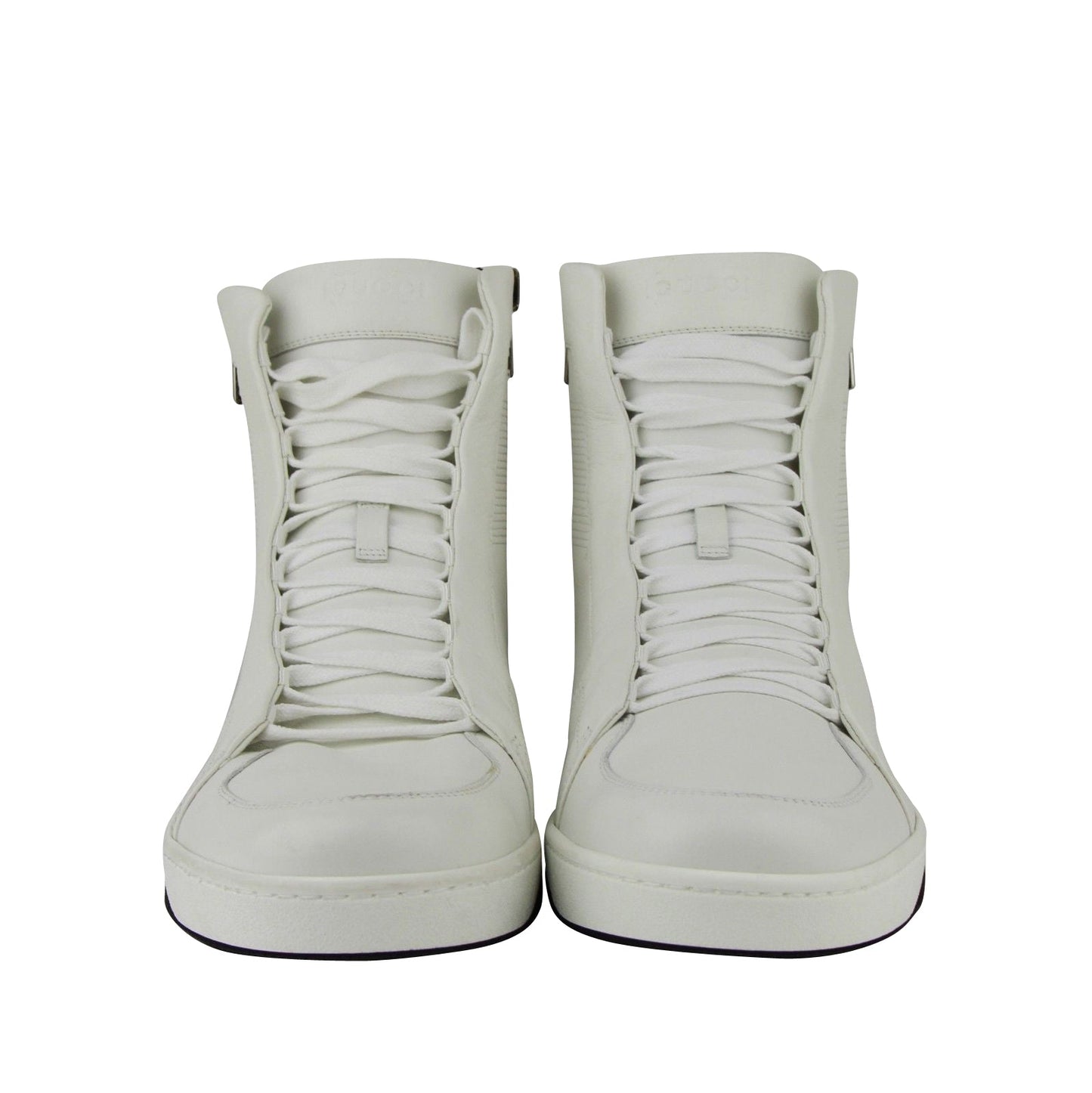 Gucci Zip Up Black / White Suede / Leather Hi Top Sneakers 386743 9072