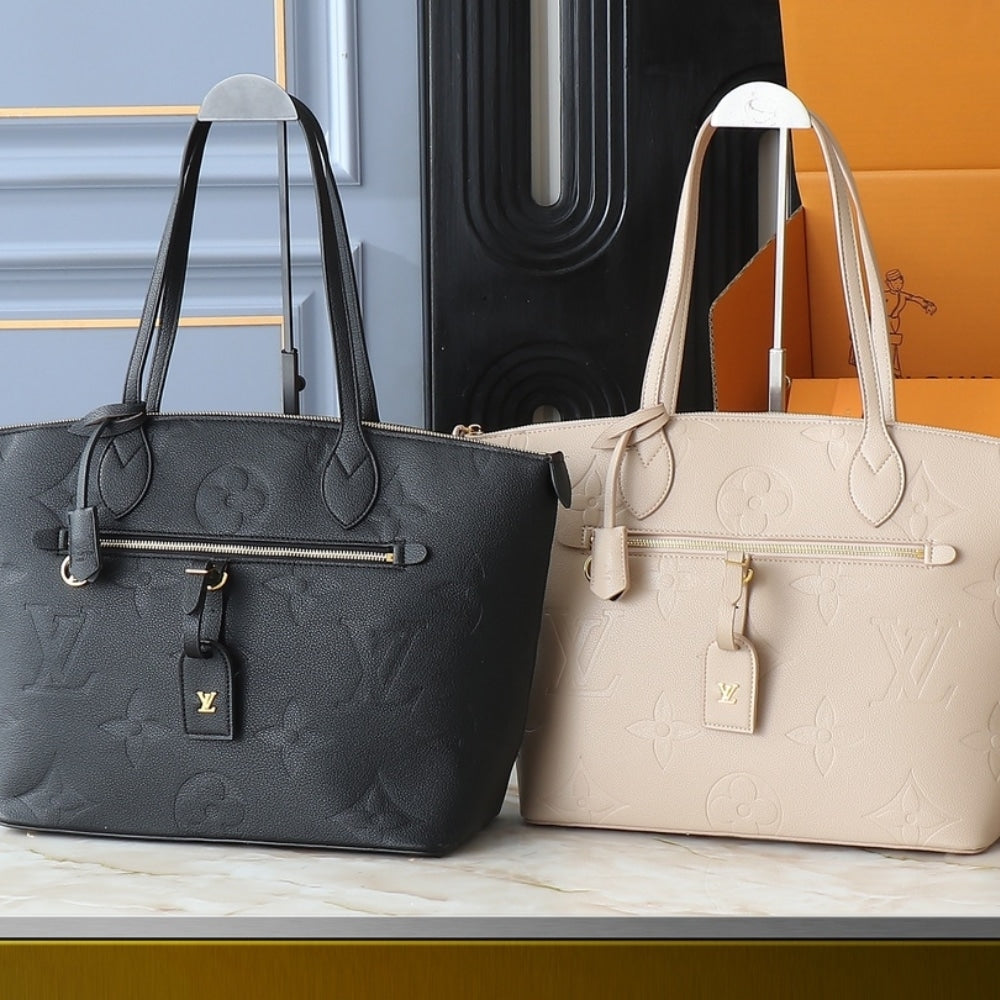 LOUIS VUITTON TRAVEL BAG MONOGRAM EMPREINTE GIANT DOVE GREY 34CM M46326