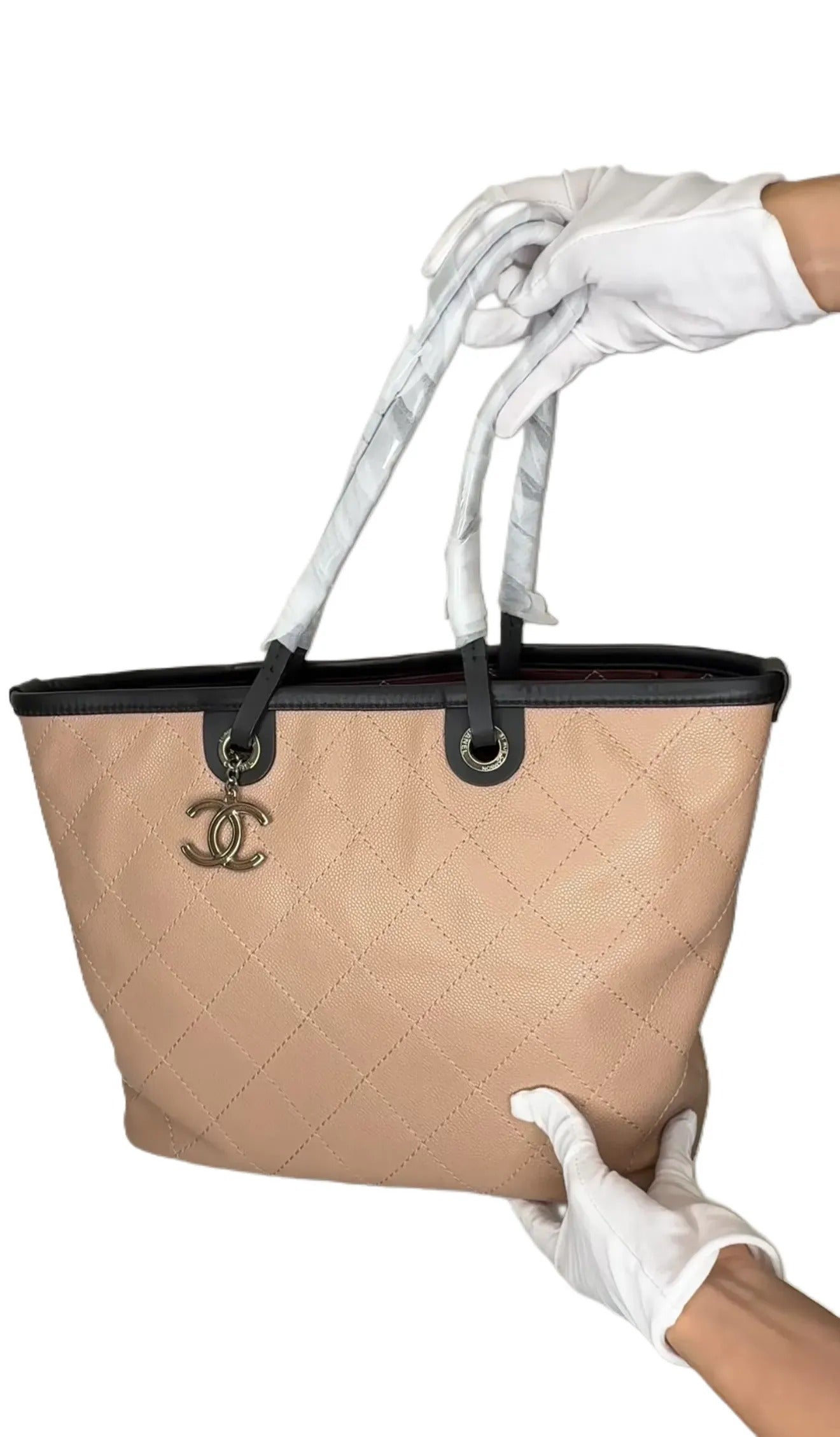 Chanel Matelasse Caviar Tote Bag Pink B22-68