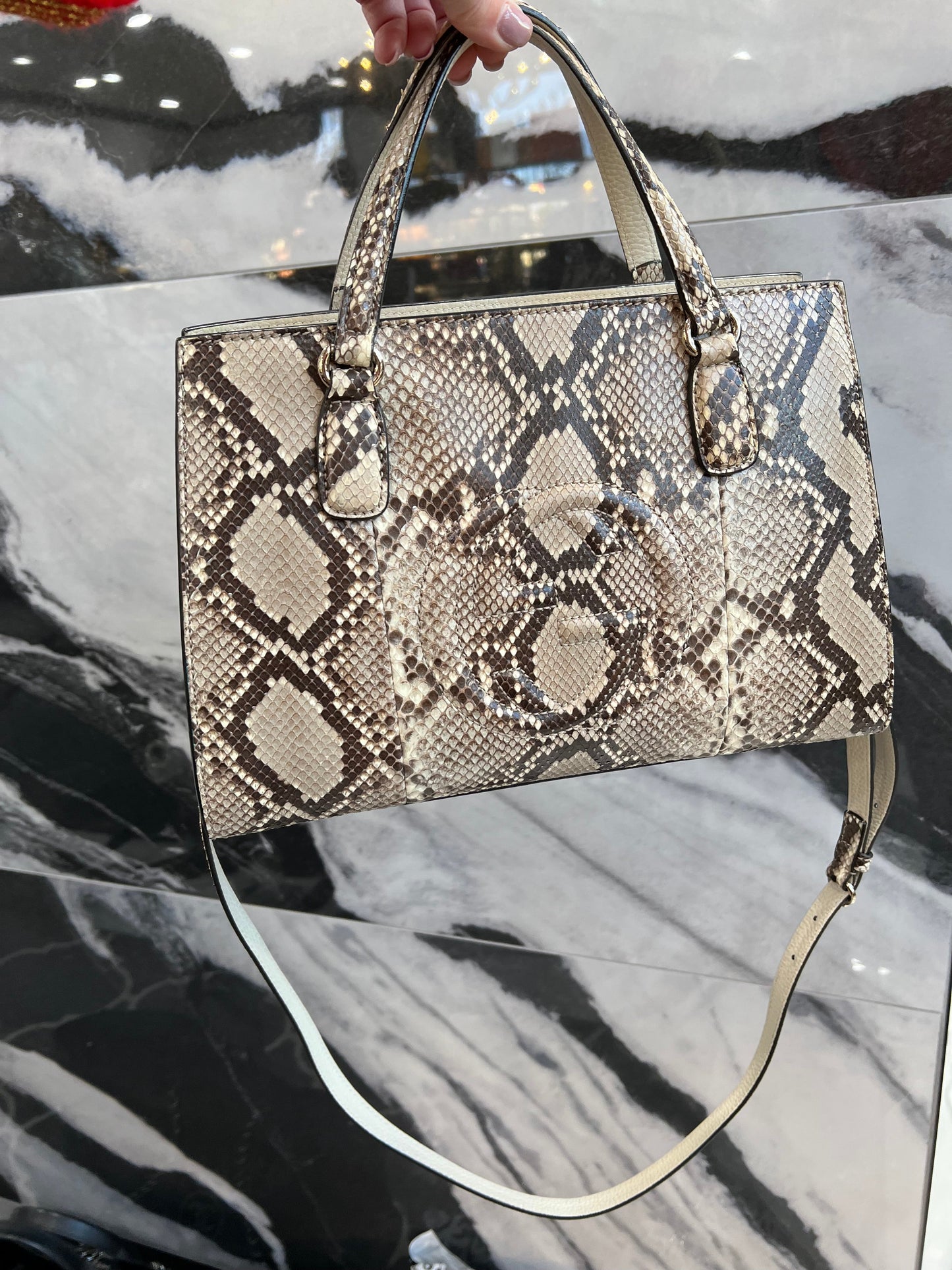 GUCCI MEDIUM PYTHON TOTE