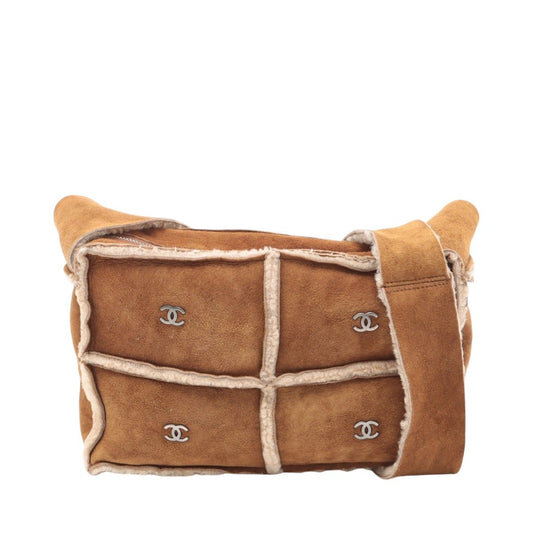 Chanel Brown vintage Coco Mark Mouton shoulder bag Suede MR2504202500157