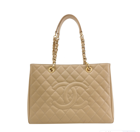 Preloved Chanel GST tote bag beige 33cm 250223781076188