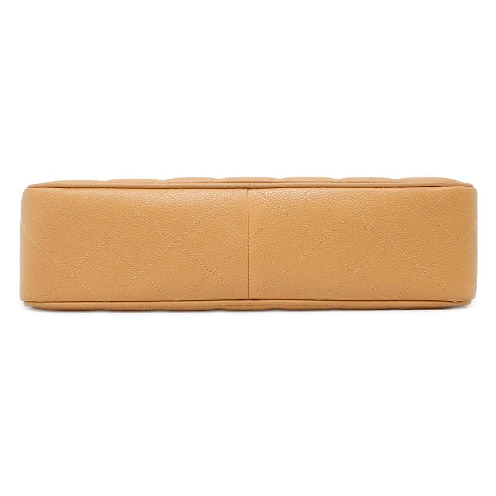 CHANEL Jumbo Matelasse ChainShoulder Bag BeigeA04412 Caviar Leather Size 30