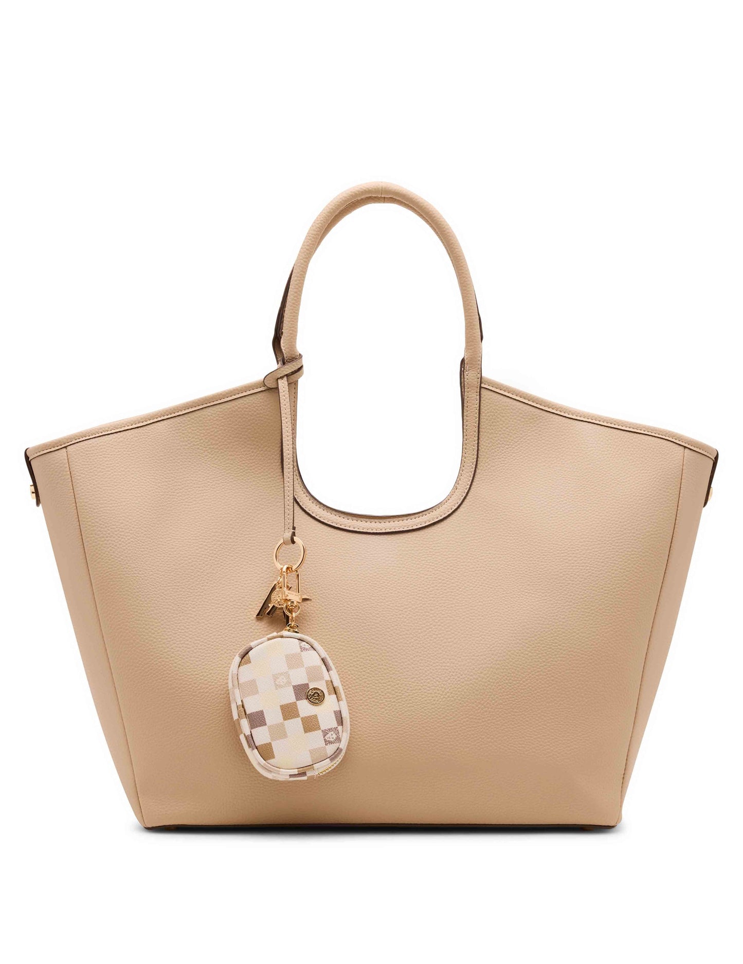 Large Tote with Graphic Tile Lion Logo Pouch