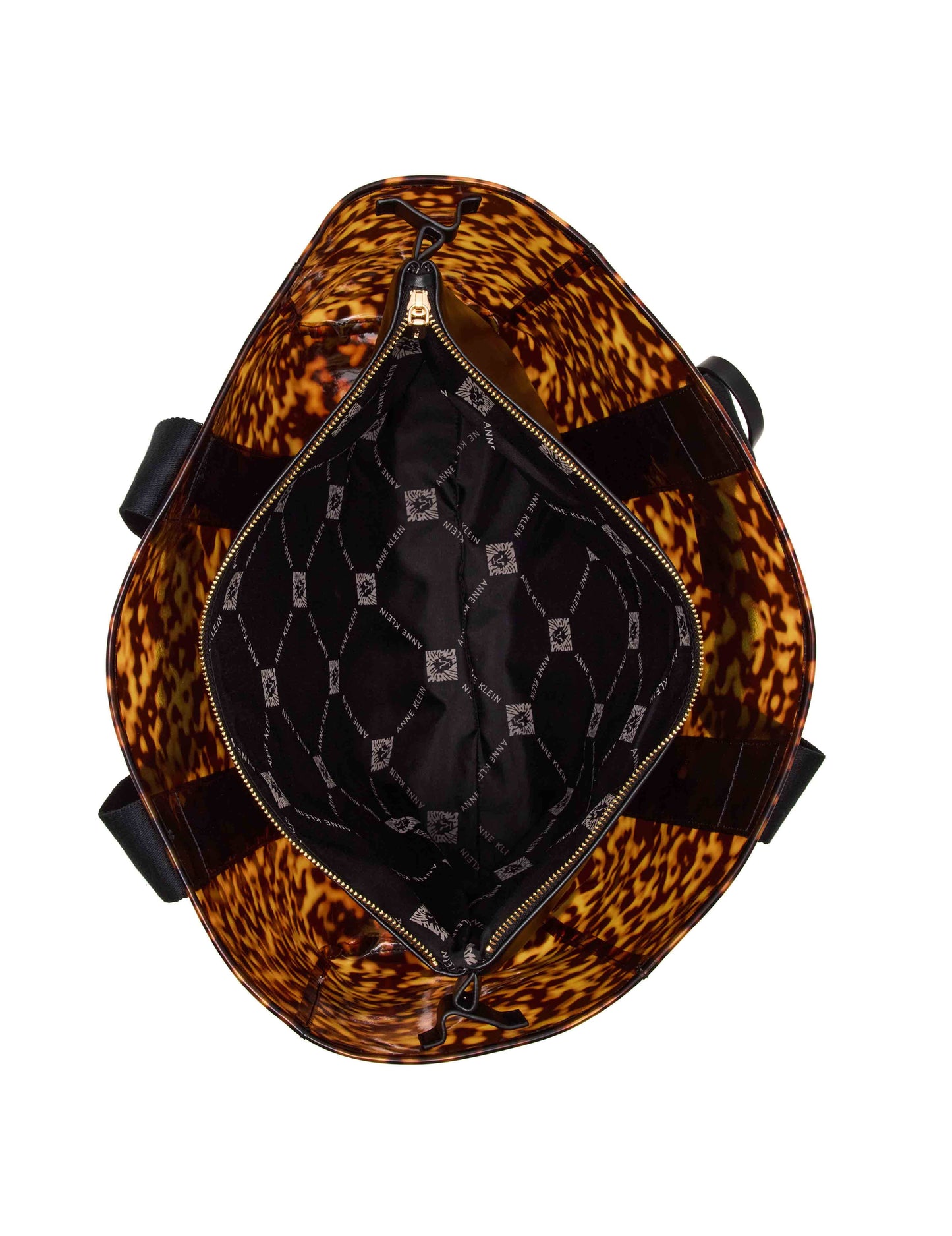 Tortoise Tote with Detachable Center Zip Compartment