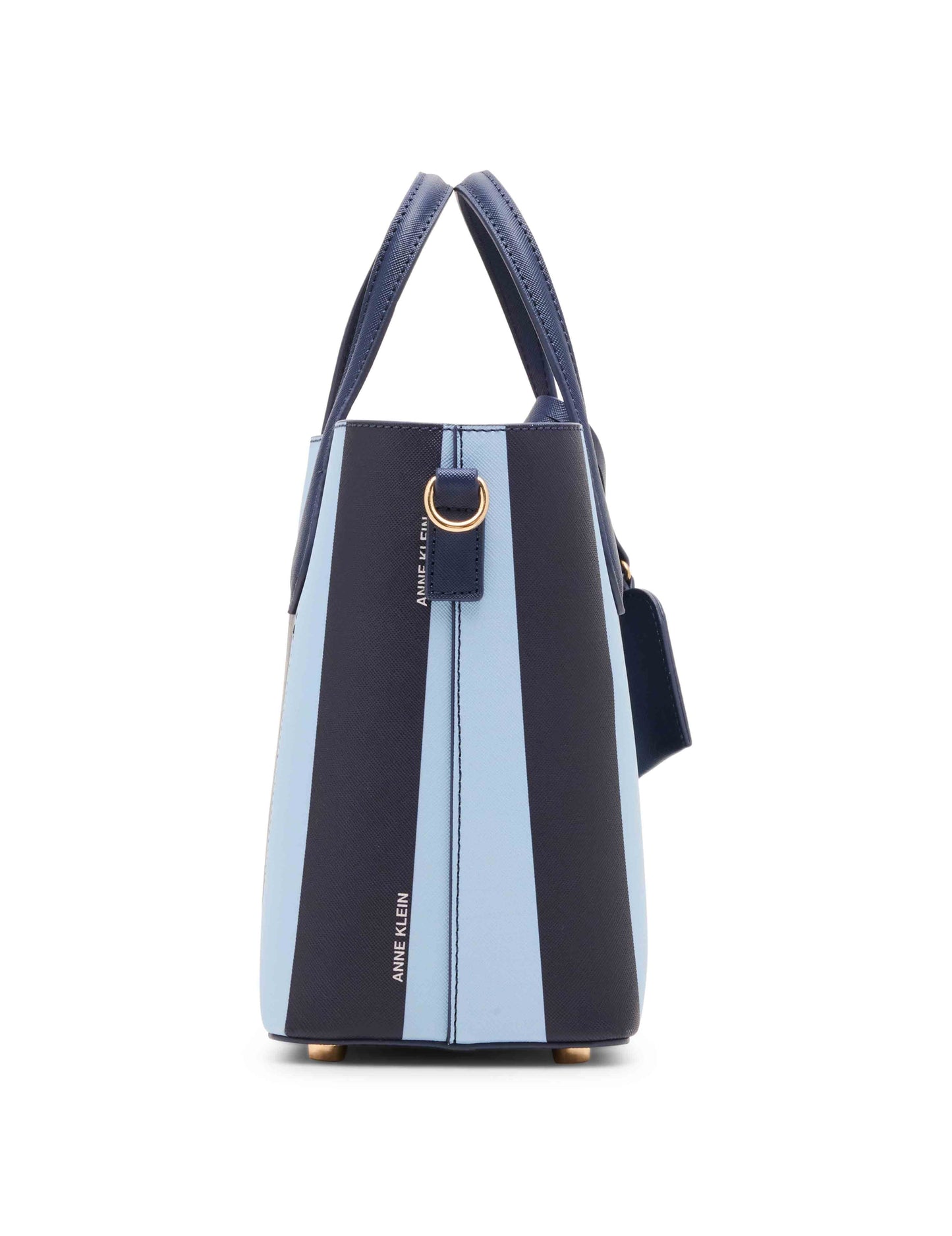 Striped Bonded Mini Tote with Convertible Strap