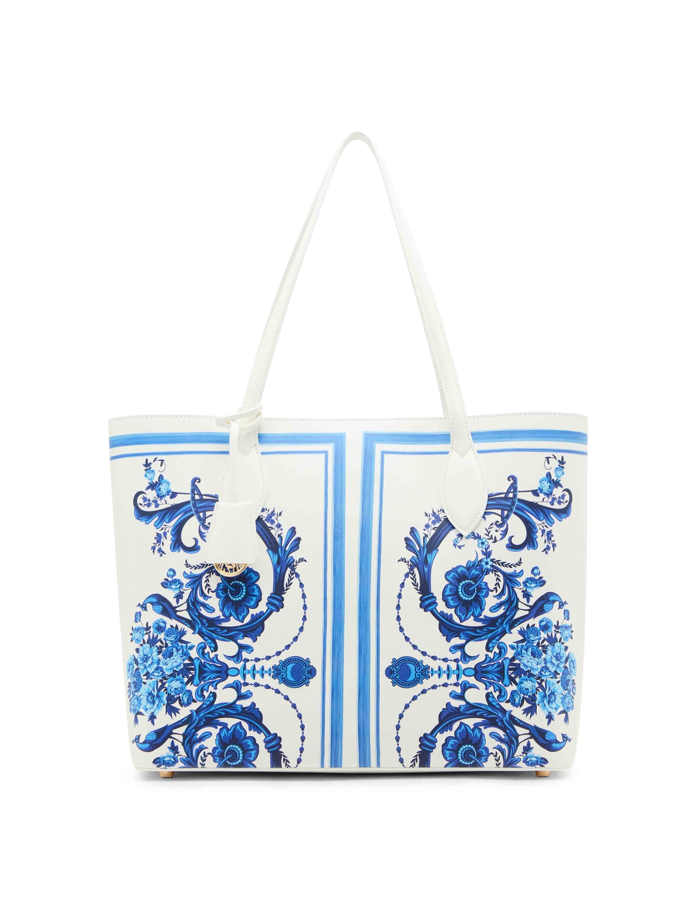 Blue Toile Bonded Large Tote