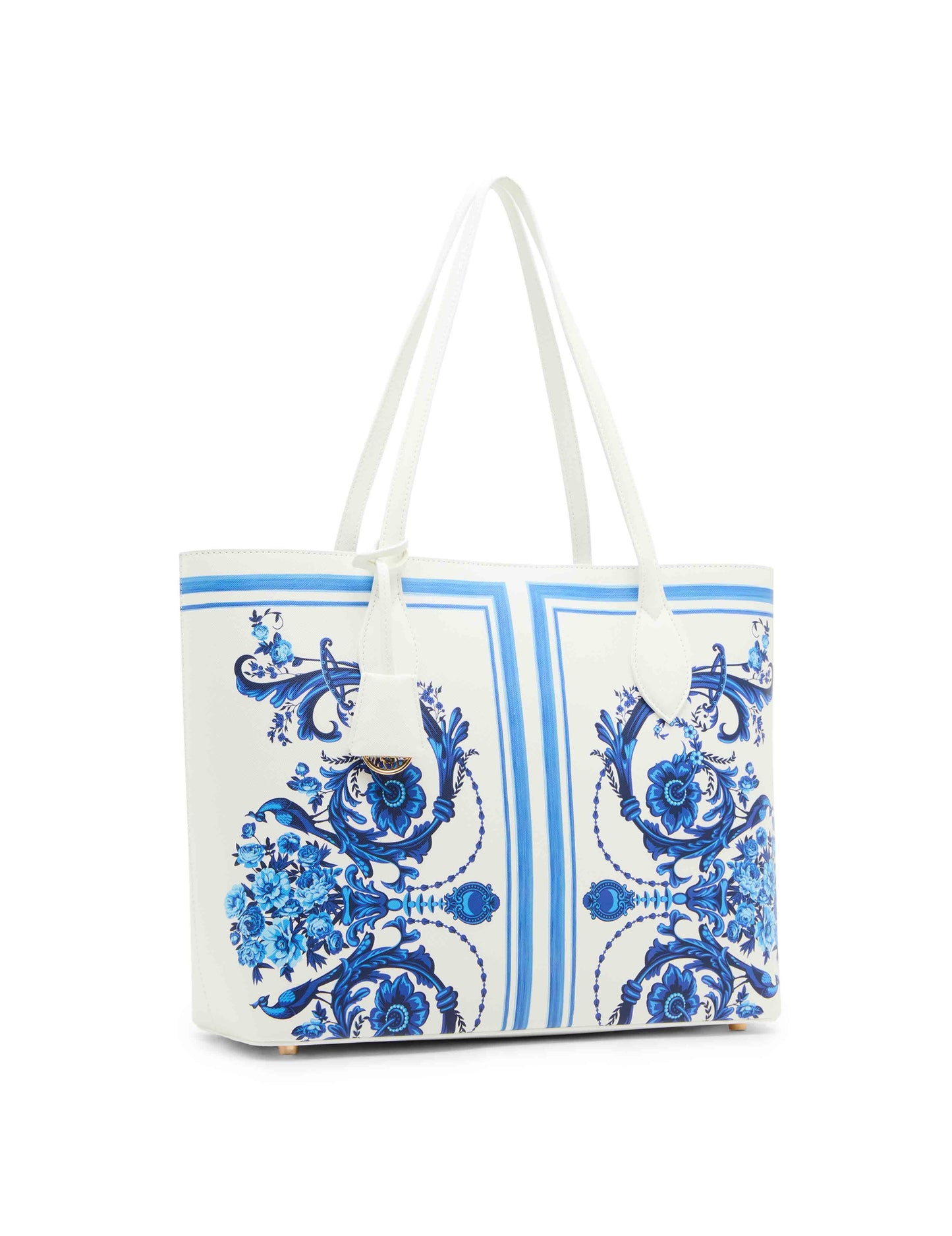 Blue Toile Bonded Large Tote