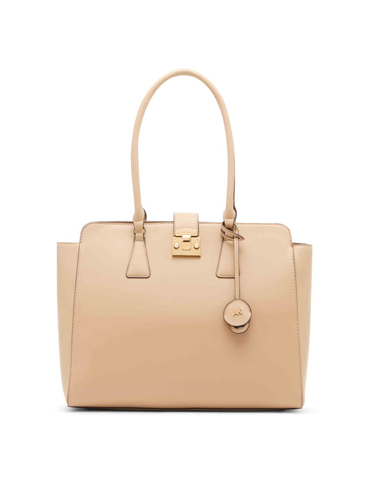 Anne Klein Brush Work Tote With Laptop Case And Convertible Strap