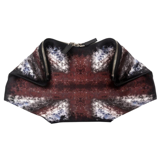 ALEXANDER MCQUEEN SILK SATIN DE MANTA CLUTCH