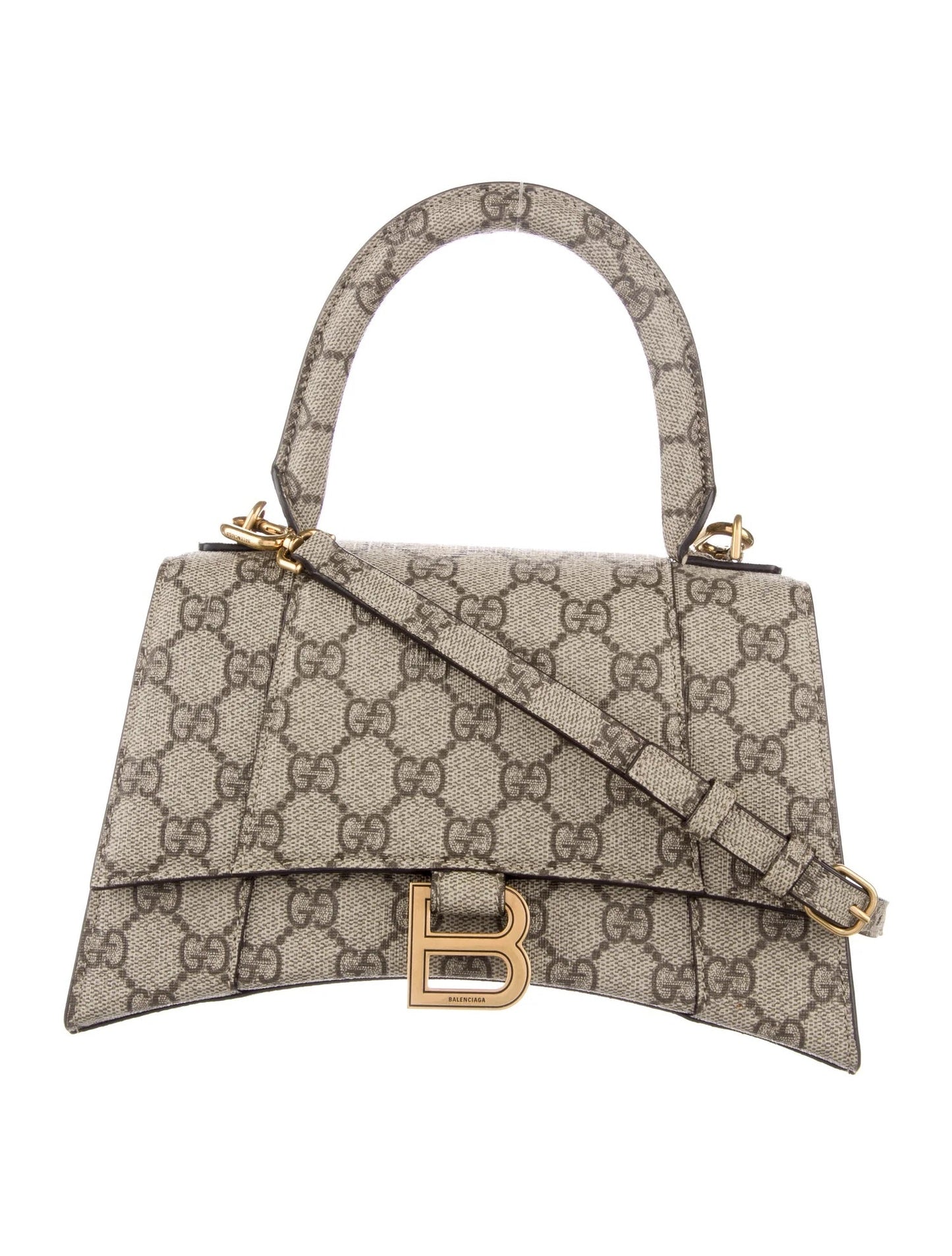 GUCCI X BALENCIAGA GG SUPREME MONOGRAM HOURGLASS BAG