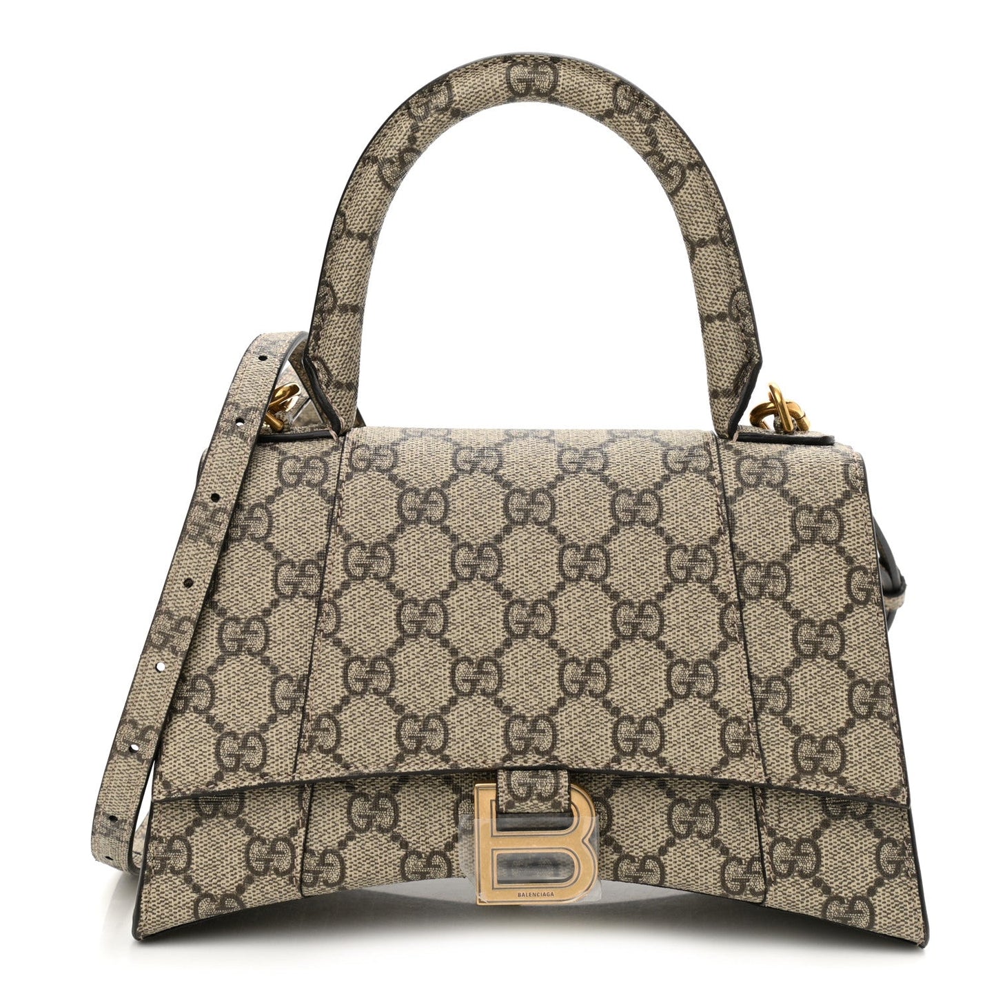 GUCCI X BALENCIAGA GG SUPREME MONOGRAM HOURGLASS BAG