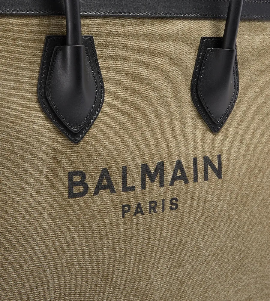BALMAIN CANVAS B-ARMY 42 TOTE BAG