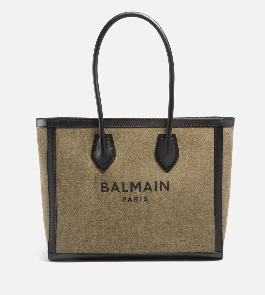 BALMAIN CANVAS B-ARMY 42 TOTE BAG