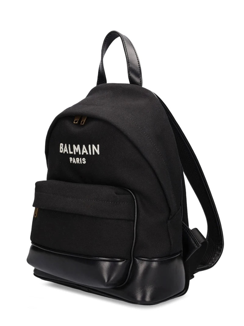 BALMAIN KIDS LOGO EMBROIDERED BACKPACK
