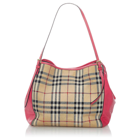 BURBERRY HAYMARKET CHECK CANTERBURY TOTE BAG