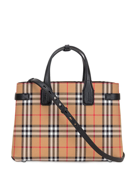 BURBERRY VINTAGE CHECK MEDIUM BANNER TOTE BAG