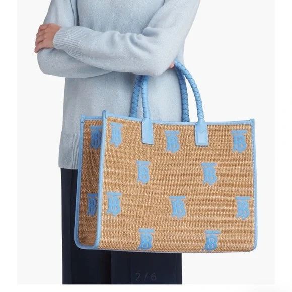 BURBERRY TB MONOGRAM FREYA TOTE BAG
