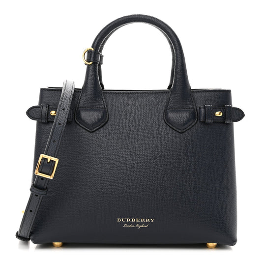 BURBERRY DERBY LEATHER SMALL BANNER TOTE BAG