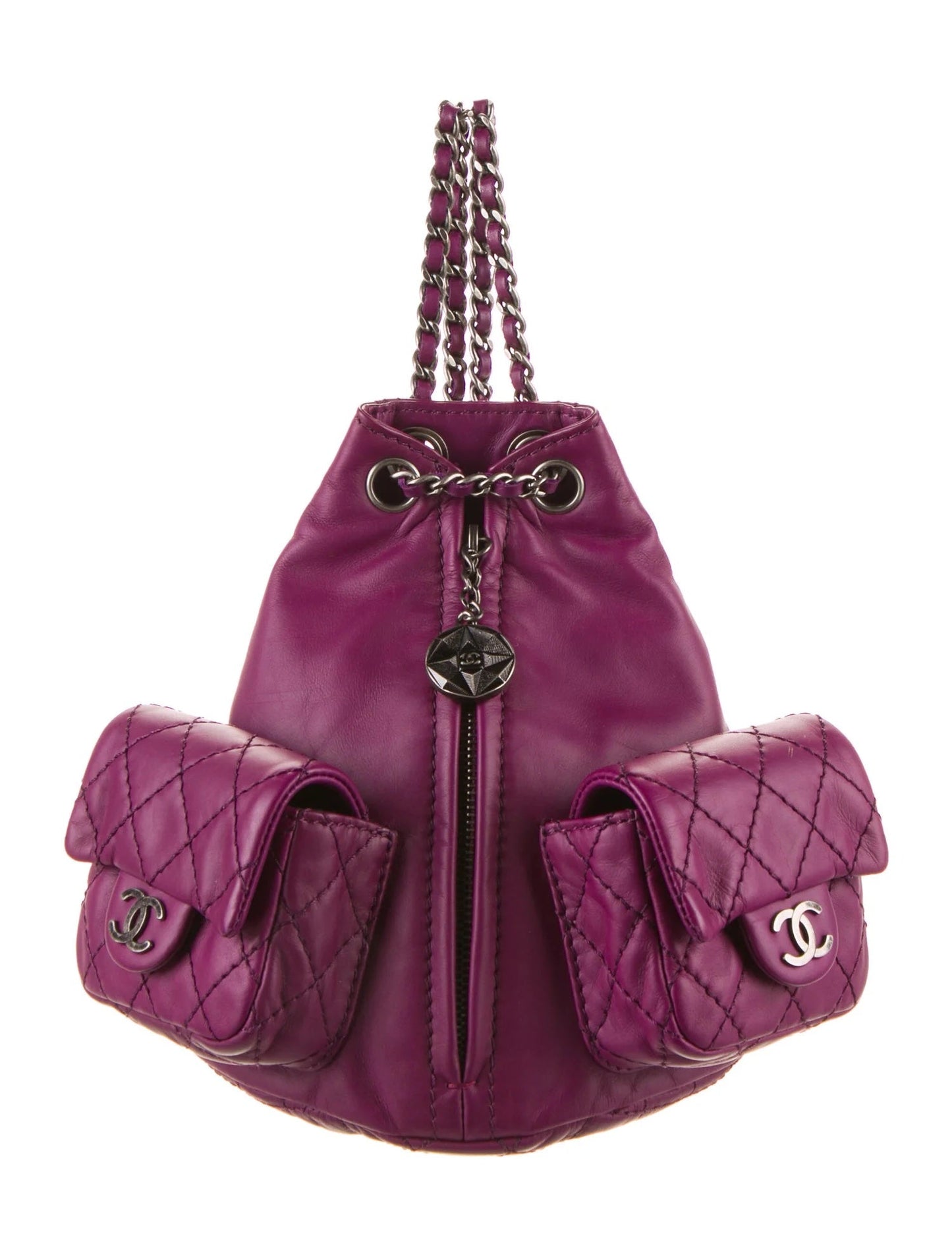 CHANEL CC QUILTED LAMBSKIN MINI BACKPACK