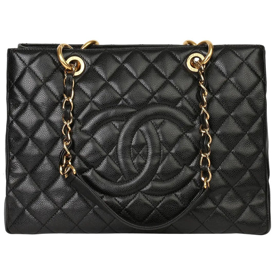 CHANEL CAVIAR QUILTED GRAND SHOPPING TOTE BAG-HS
