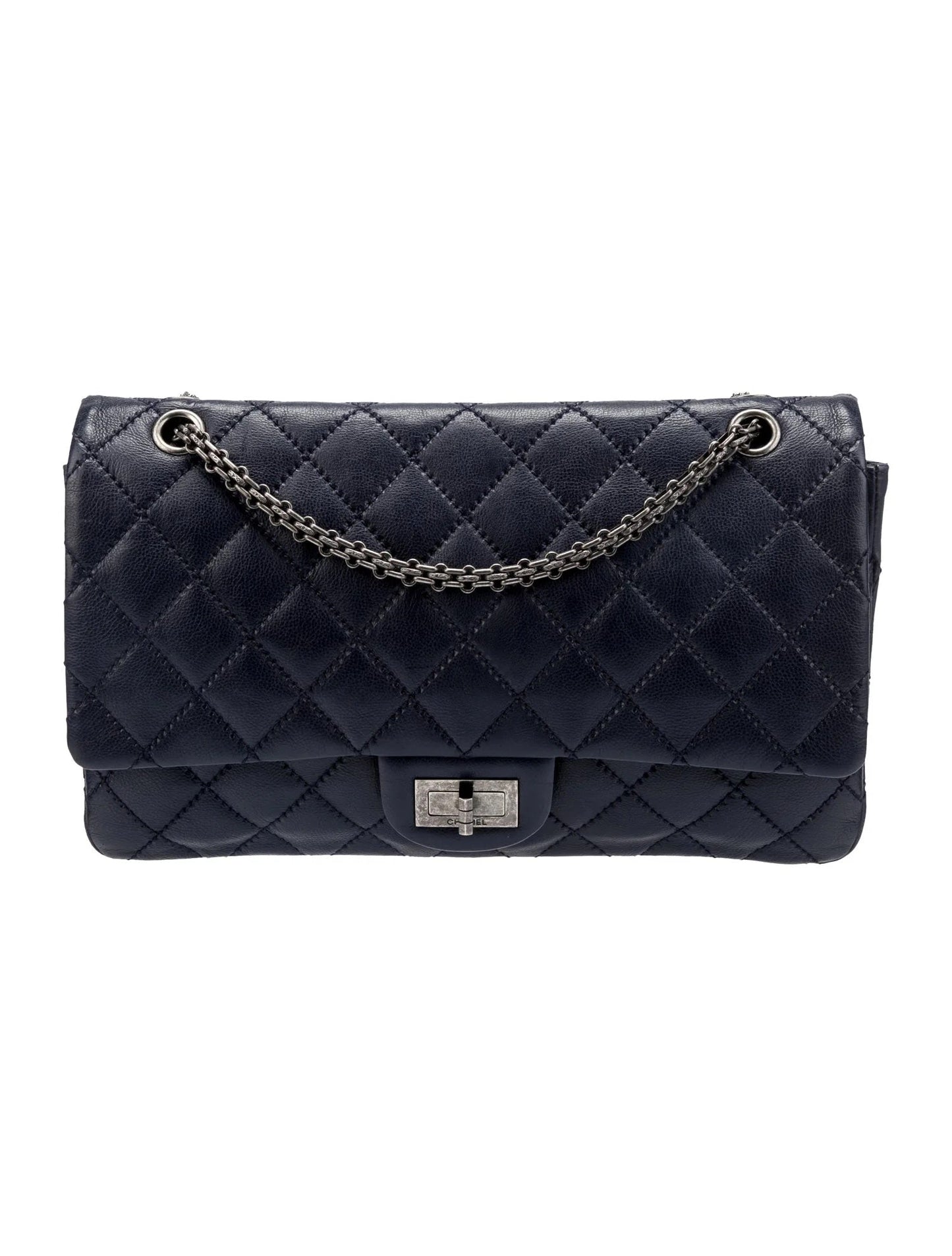 CHANEL 2.55 REISSUE DOUBLE FLAP CALFSKIN LEATHER 226 SHOULDER BAG