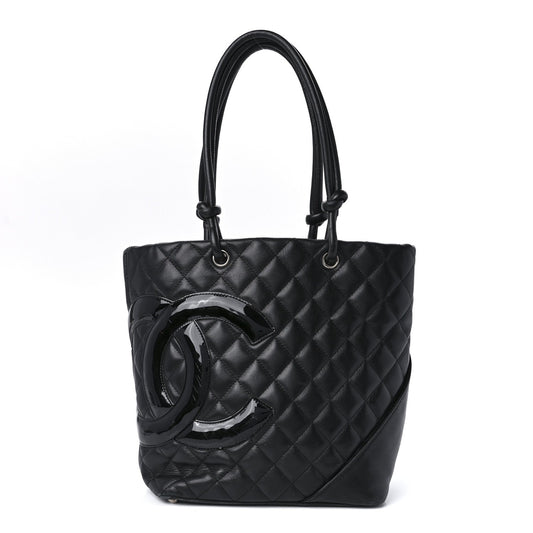 CHANEL QUILTED CALFSKIN SMALL CAMBON LIGNE TOTE BAG