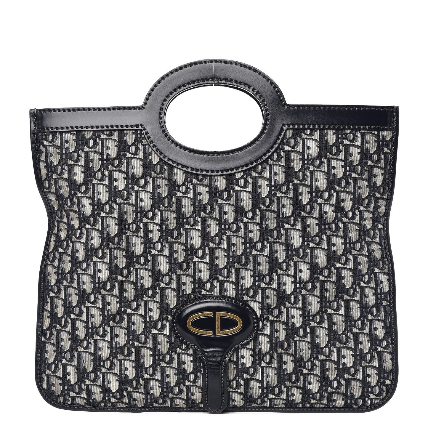 CHRISTIAN DIOR OBLIQUE MONOGRAM FOLD OVER CLUTCH BAG