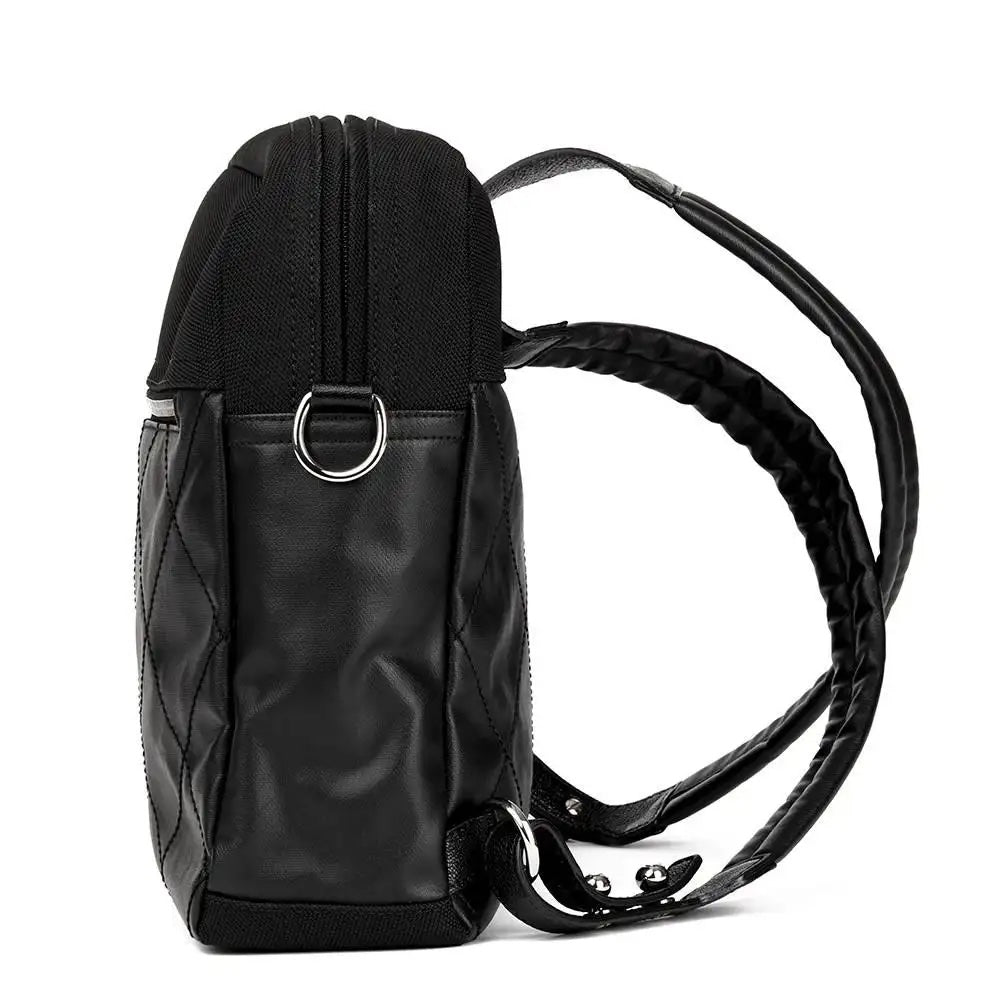 CHANEL PARIS BIARRITZ CC QUILTED COATED CANVAS BACKPACK