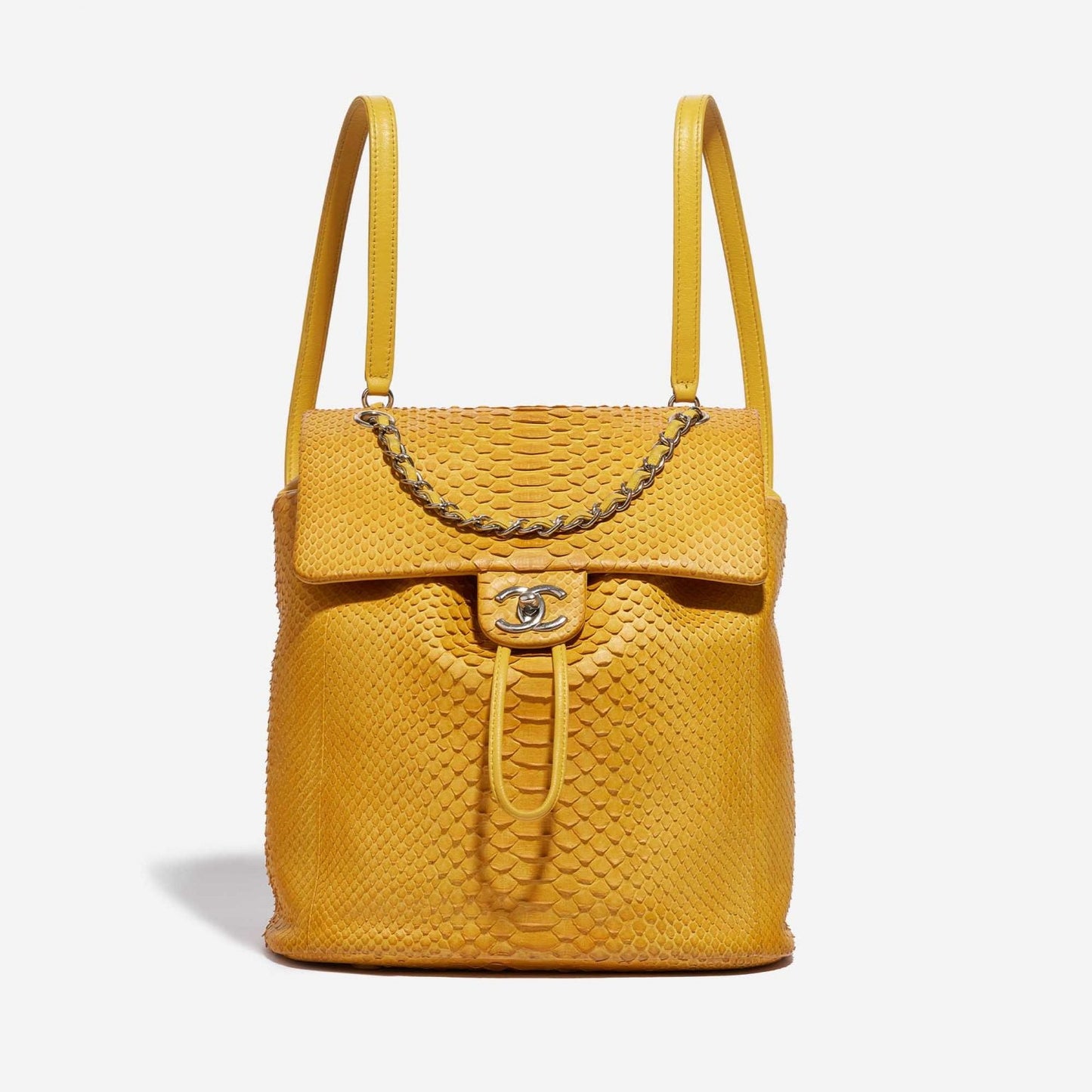 CHANEL URBAN SPIRIT PYTHON YELLOW BACKPACK