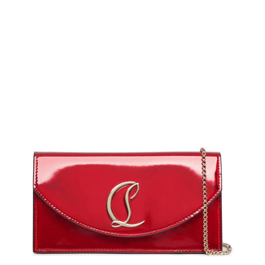 CHRISTIAN LOUBOUTIN LOUBI54 PATENT LEATHER CLUTCH BAG