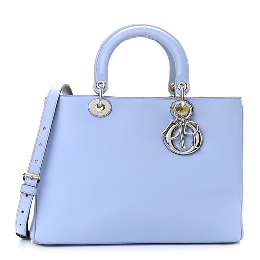 CHRISTIAN DIOR BICOLOR SOFT CALFSKIN DIORSSIMO TOTE BAG