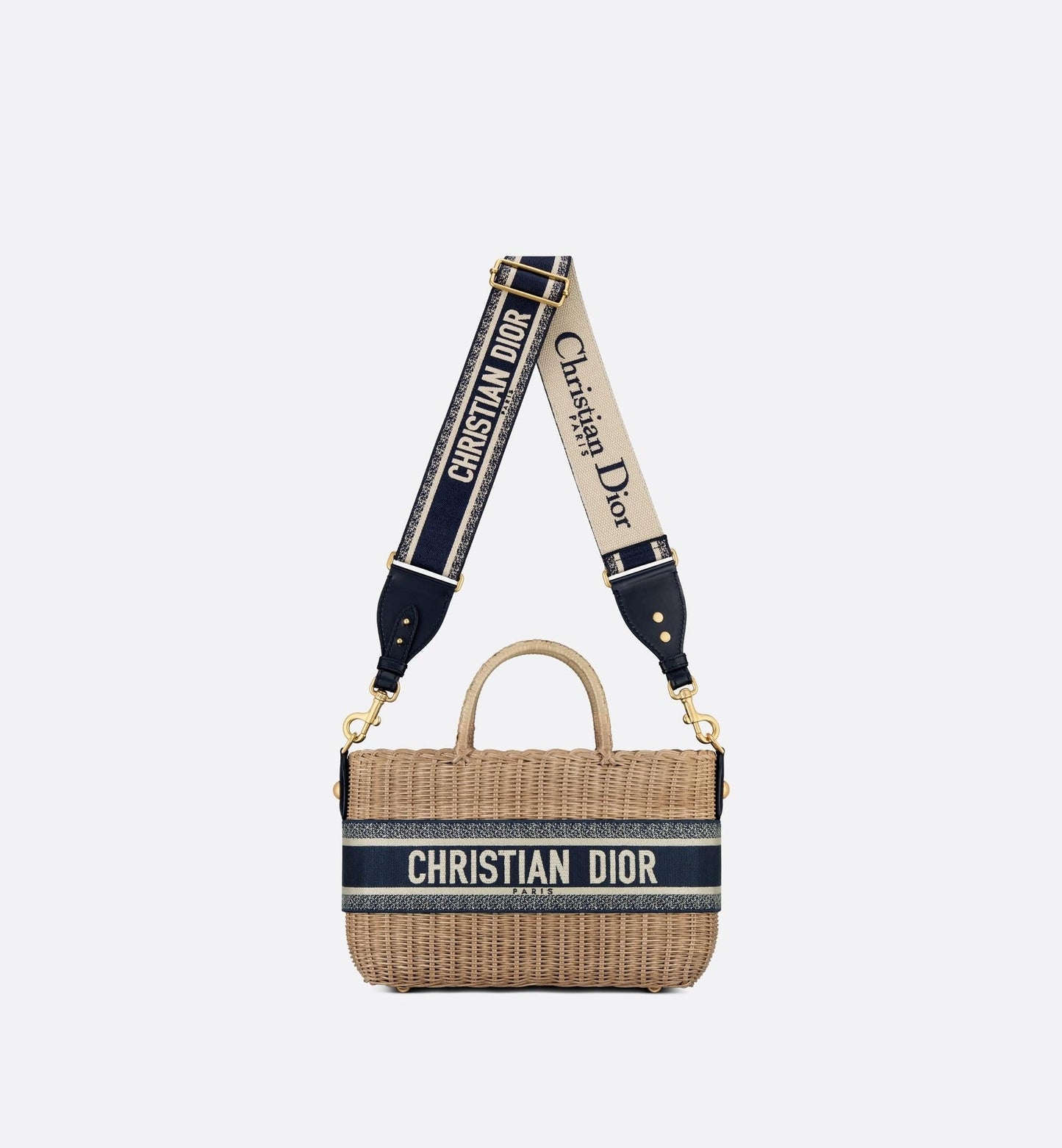 CHRISTIAN DIOR OBLIQUE WICKER BASKET TOTE BAG