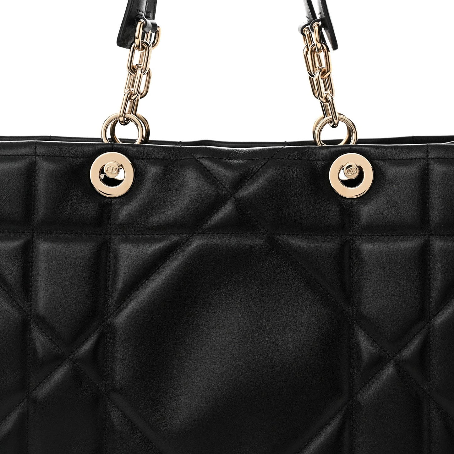 CHRISTIAN DIOR CALFSKIN ARCHICANNAGE ESSENTIAL LARGE TOTE BAG