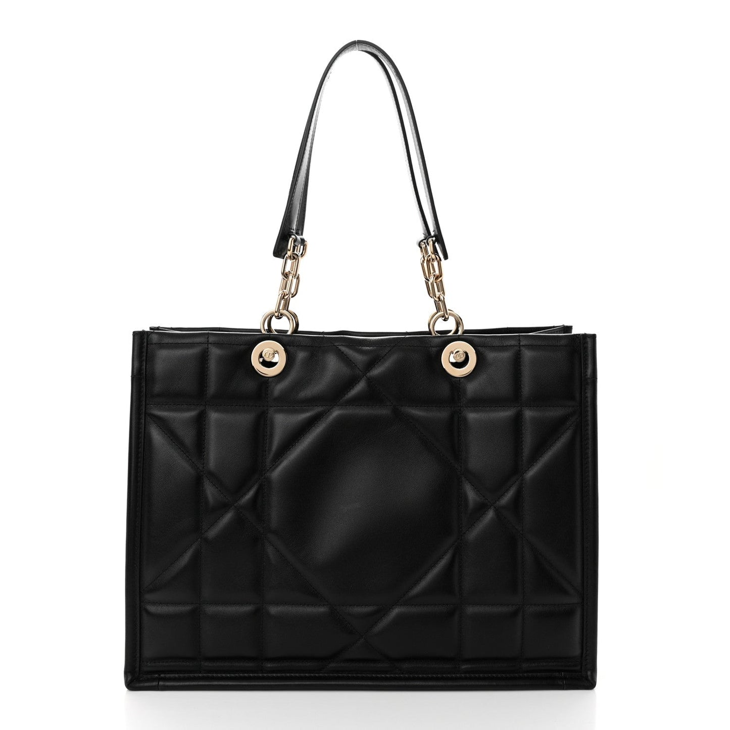 CHRISTIAN DIOR CALFSKIN ARCHICANNAGE ESSENTIAL LARGE TOTE BAG