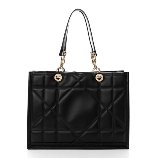 CHRISTIAN DIOR CALFSKIN ARCHICANNAGE ESSENTIAL LARGE TOTE BAG