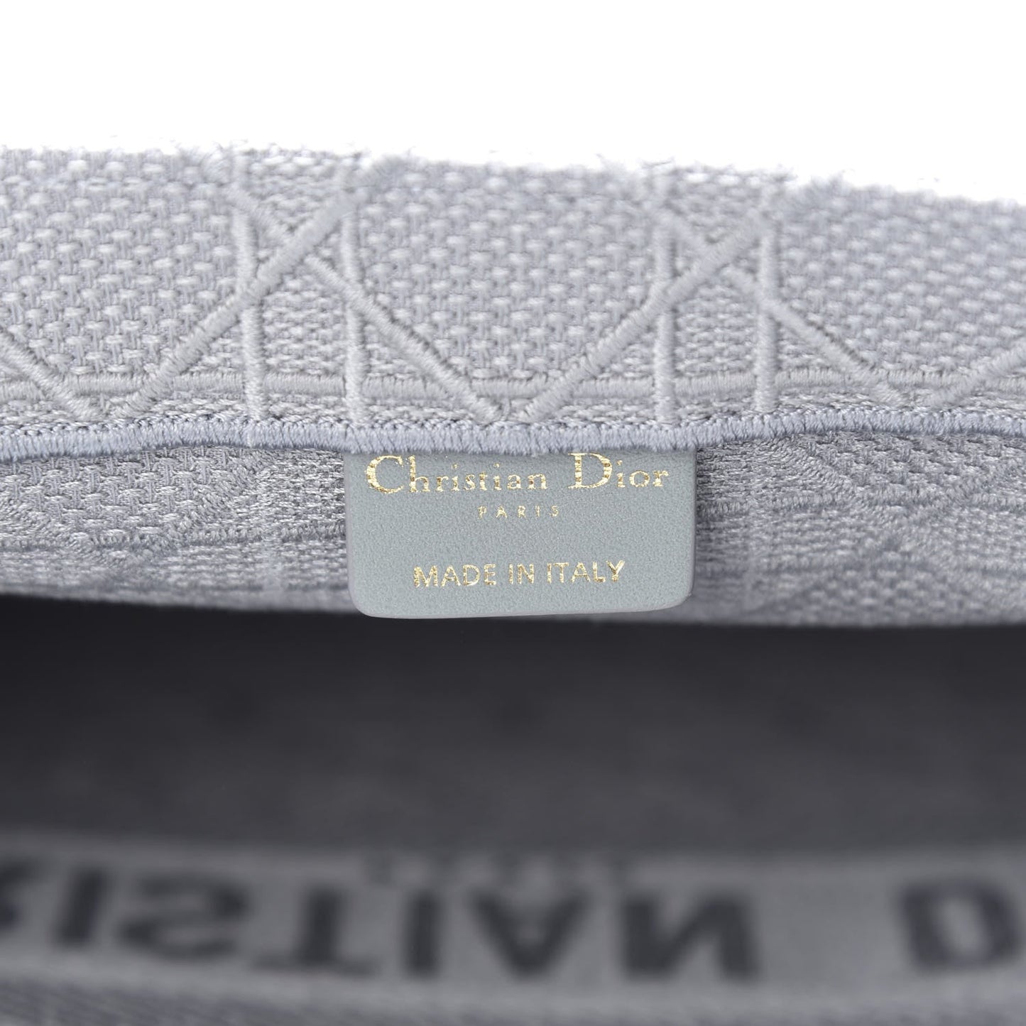 DIOR EMBROIDERED CANNAGE MEDIUM BOOK TOTE BAG
