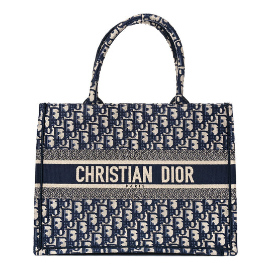 CHRISTIAN DIOR OBLIQUE BOOK MEDIUM TOTE BAG