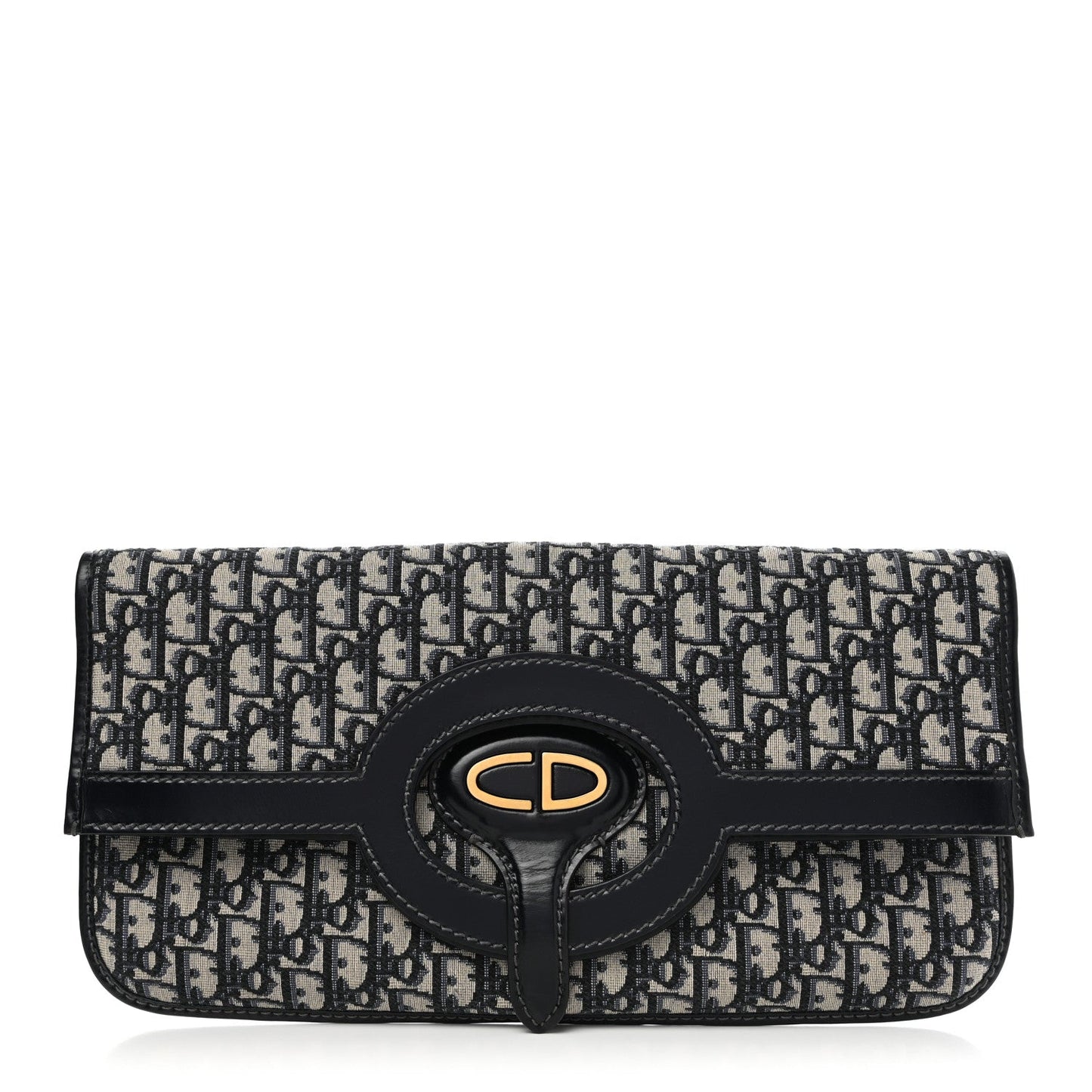 CHRISTIAN DIOR OBLIQUE MONOGRAM FOLD OVER CLUTCH BAG