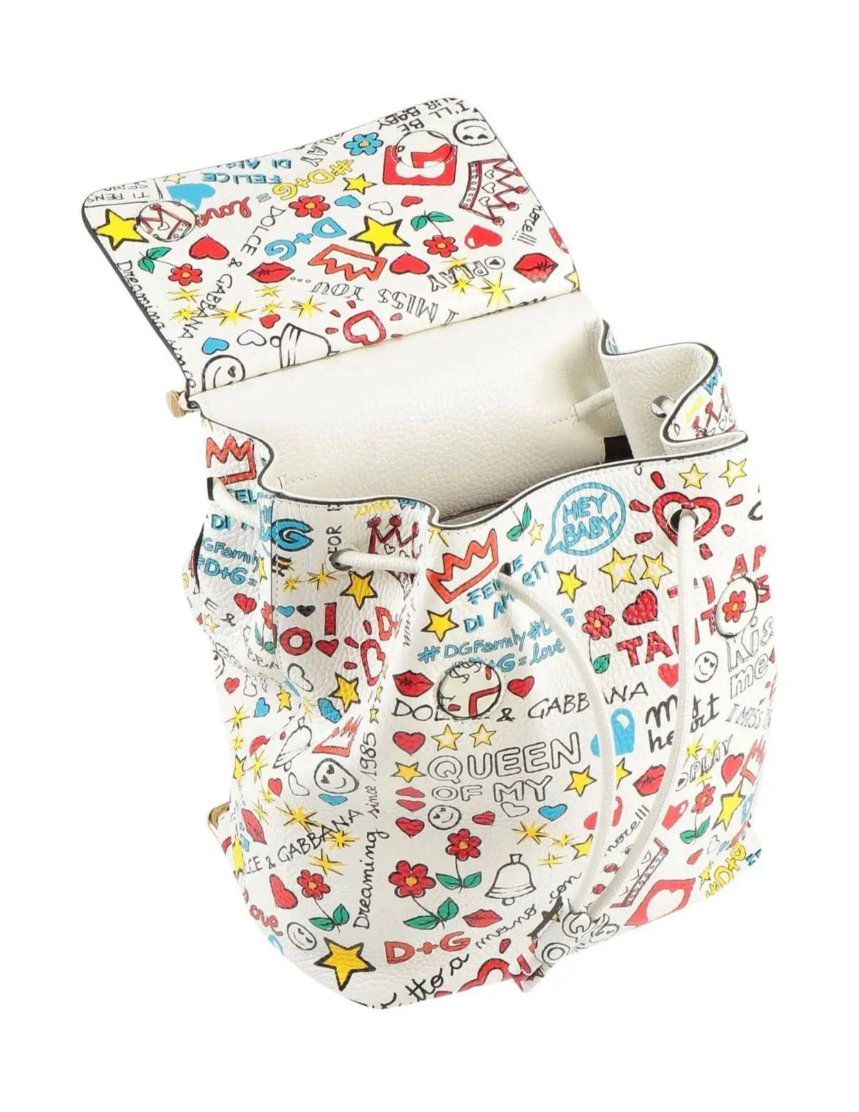 DOLCE & GABBANA SICILY DG LOVE TRAVEL LEATHER BACKPACK