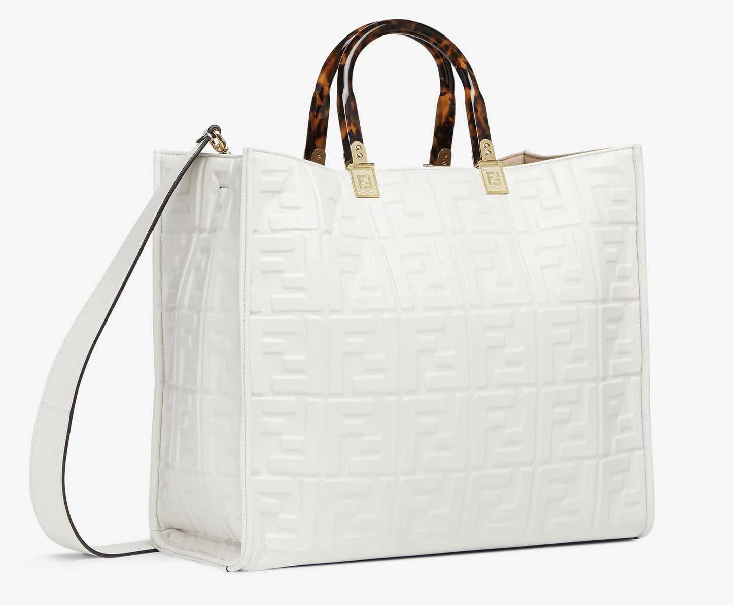 FENDI SUNSHINE MEDIUM LEATHER TOTE BAG