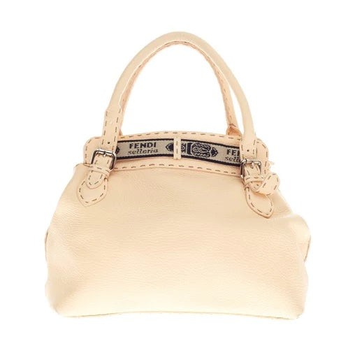FENDI BORGHESE VILLA SELLERIA LEATHER TOTE BAG