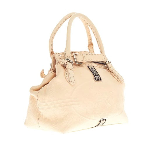 FENDI BORGHESE VILLA SELLERIA LEATHER TOTE BAG