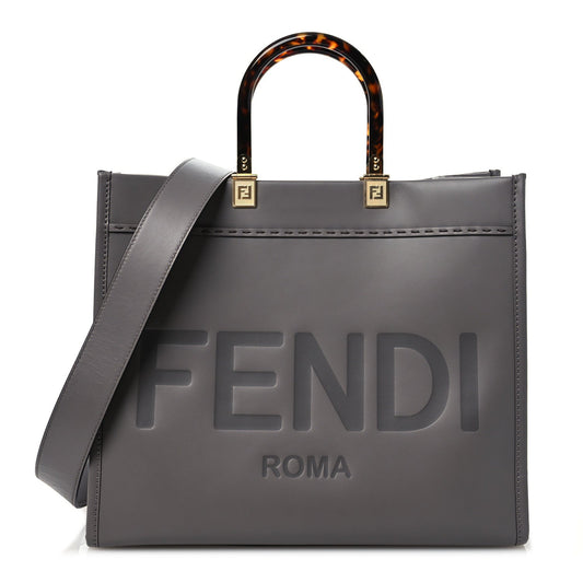 FENDI VITELLO KING FENDI SUNSHINE MEDIUM LEATHER SHOPPER TOTE BAG