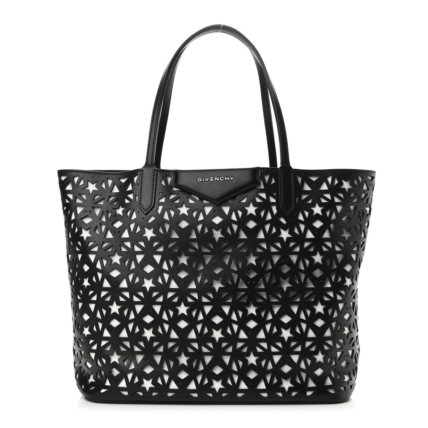 GIVENCHY PERFORATED LEATHER LARGE STAR ANTIGONA TOTE BAG