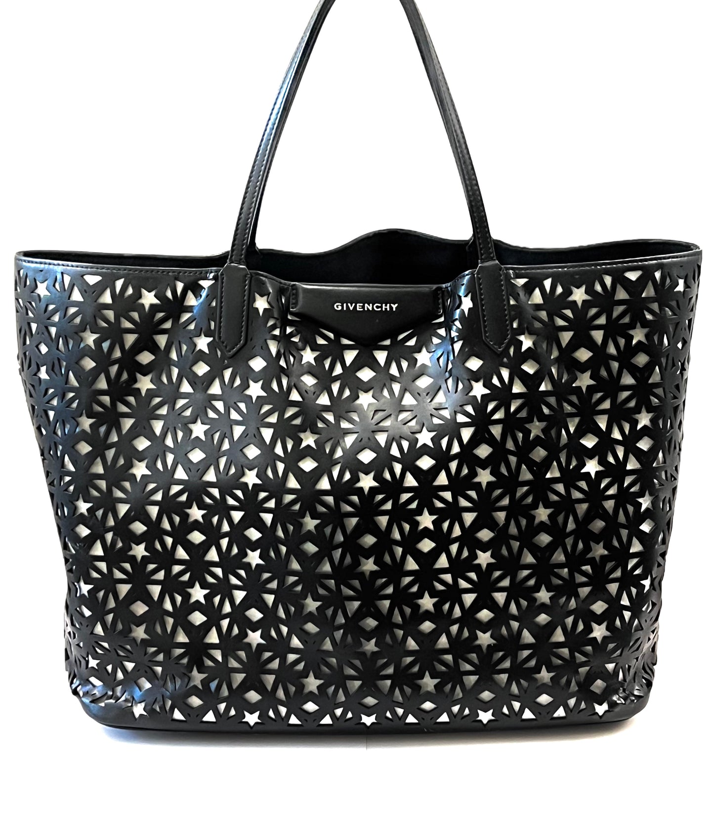 GIVENCHY PERFORATED LEATHER LARGE STAR ANTIGONA TOTE BAG
