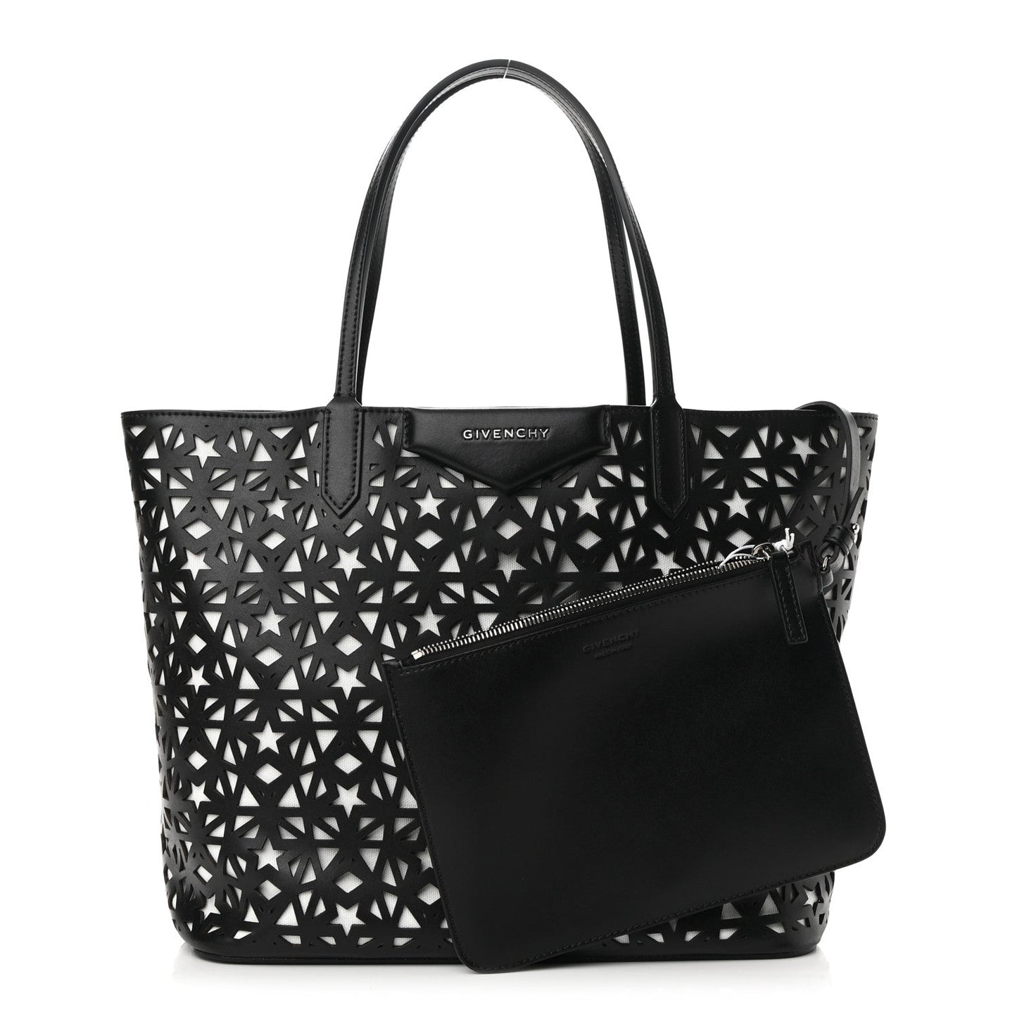 GIVENCHY PERFORATED LEATHER LARGE STAR ANTIGONA TOTE BAG