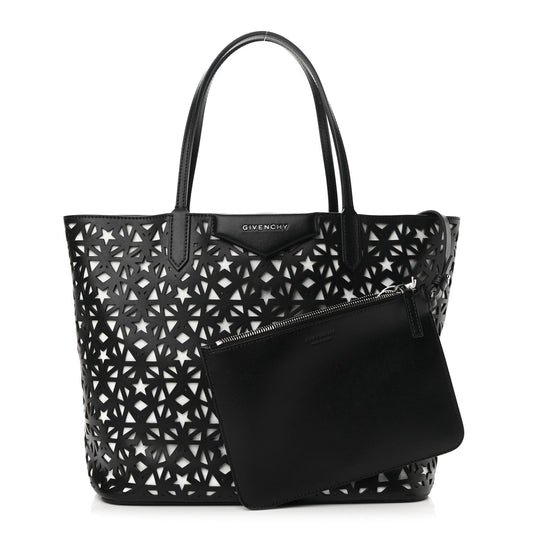GIVENCHY PERFORATED LEATHER LARGE STAR ANTIGONA TOTE BAG